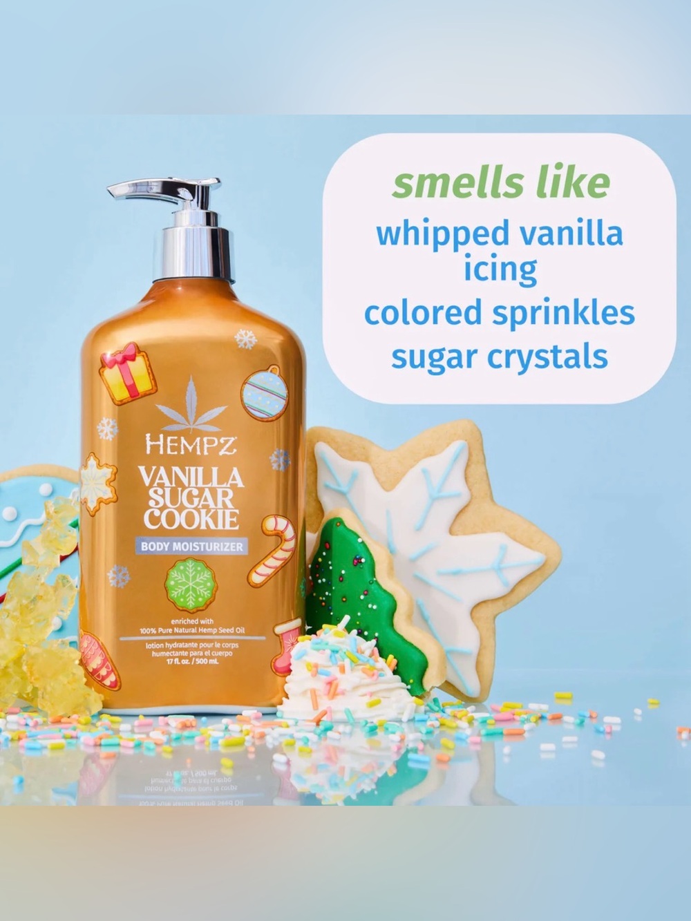 Hempz Vanilla Sugar Cookie Body Moisturizer - Golden Amber